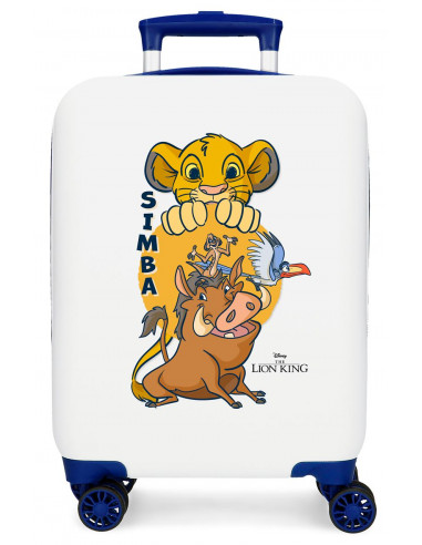 2441363 ABS SUITCASE 50CM 4W. SIMBA´S FRIENDS WHITE